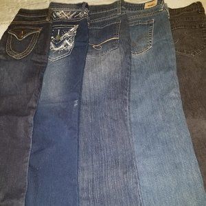 Lot of 5 Pair of Denim Jeans, Size 8 Petite
